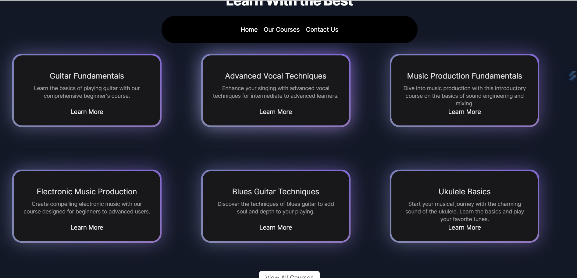 Next.js Music Class App