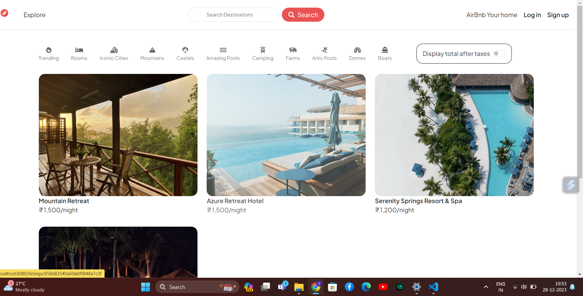 Fullstack Development of Hotel Booking Website